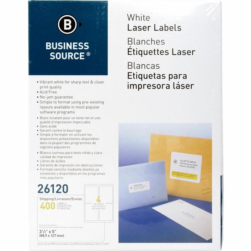 Image LABEL LSR 3.5x5 WHITE (400)