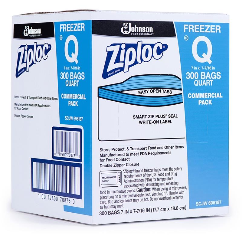 Image ZIPLOC FREEZER BAGS QUART (300)