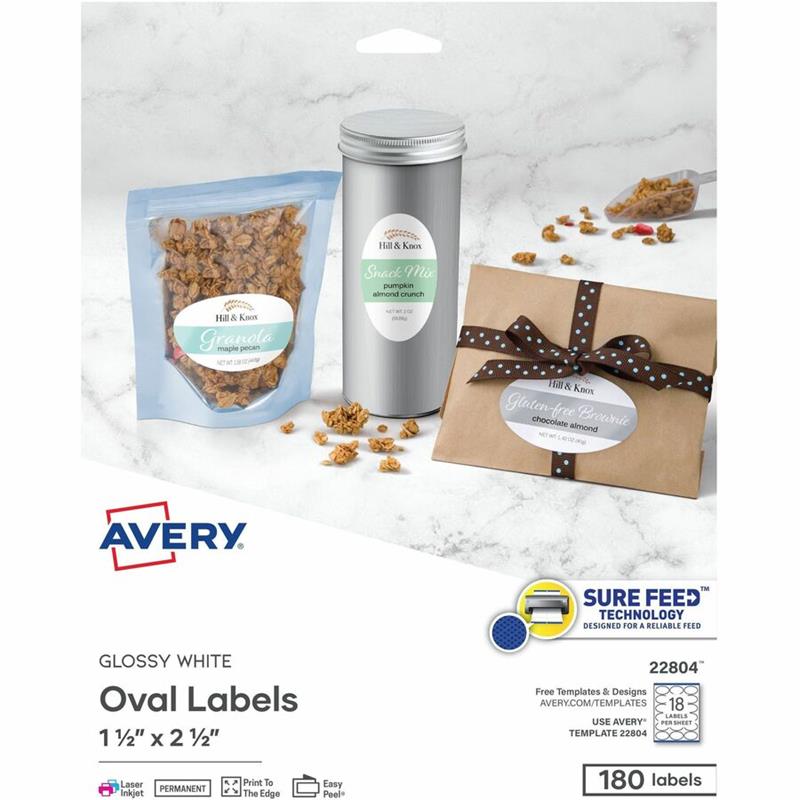 Image Printable Glossy Oval Labels