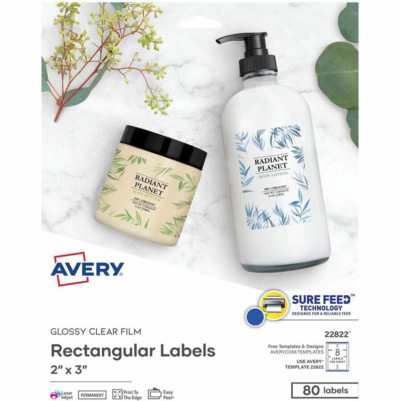 Image Printable Glossy Rectangular Labels