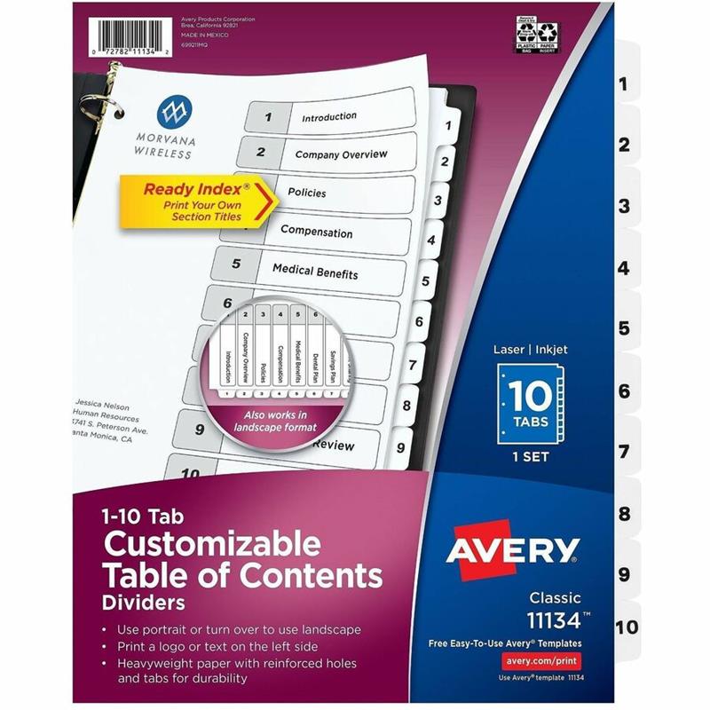 Image Ready Index® Dividers