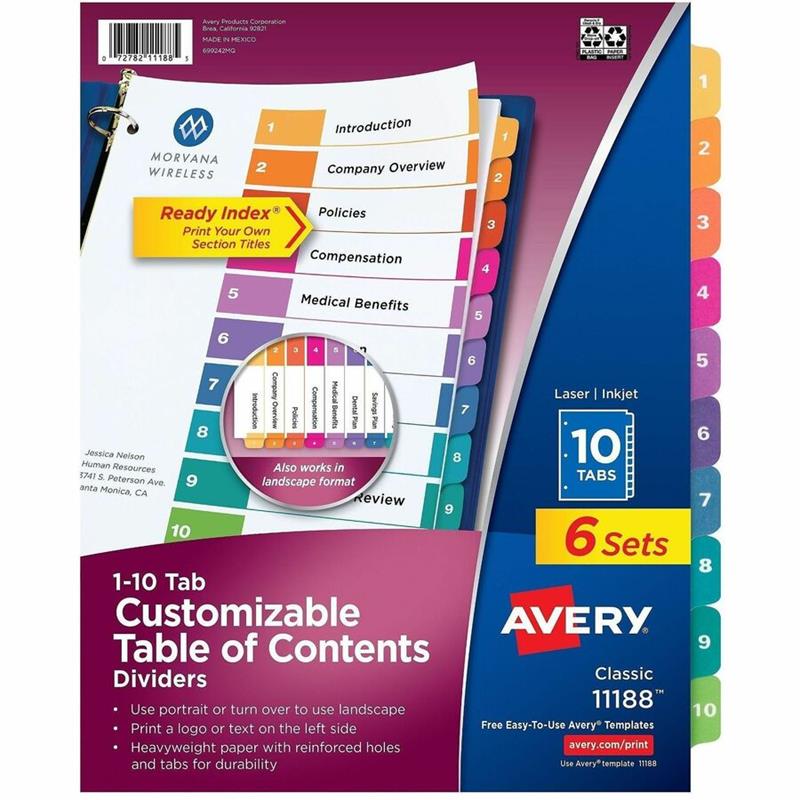 Image Ready Index® Dividers