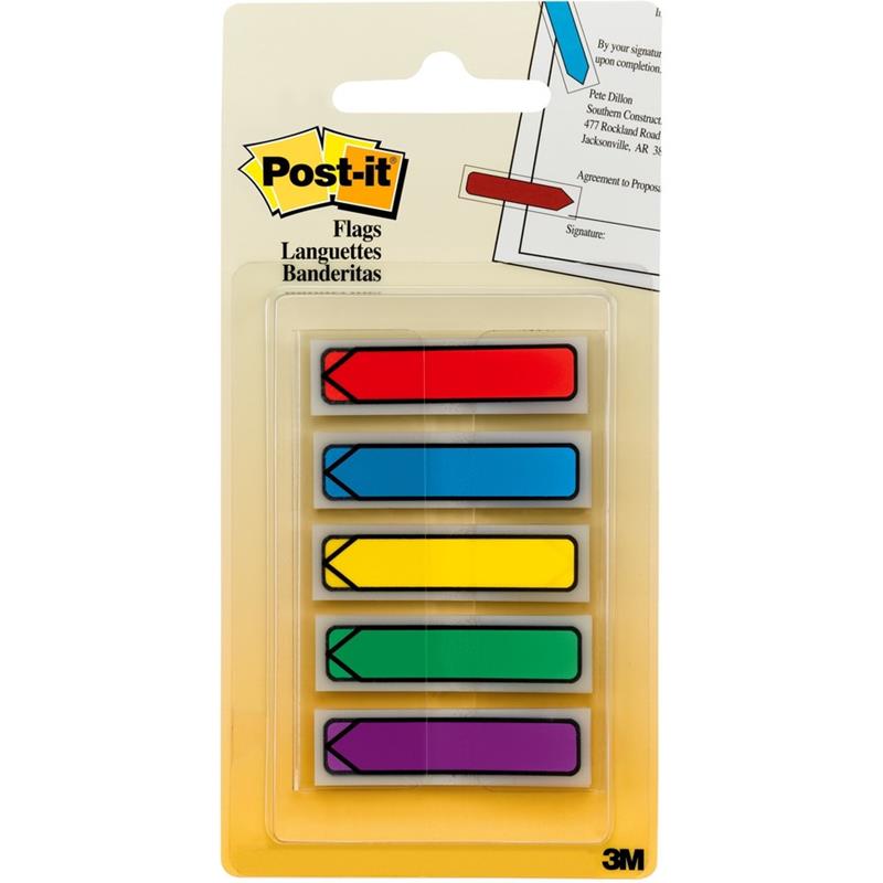 Image POST-IT 5 COLORS ARROW FLAG  CARD @100
