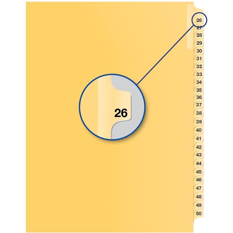 Image Individual Numerical Litigation Index Dividers