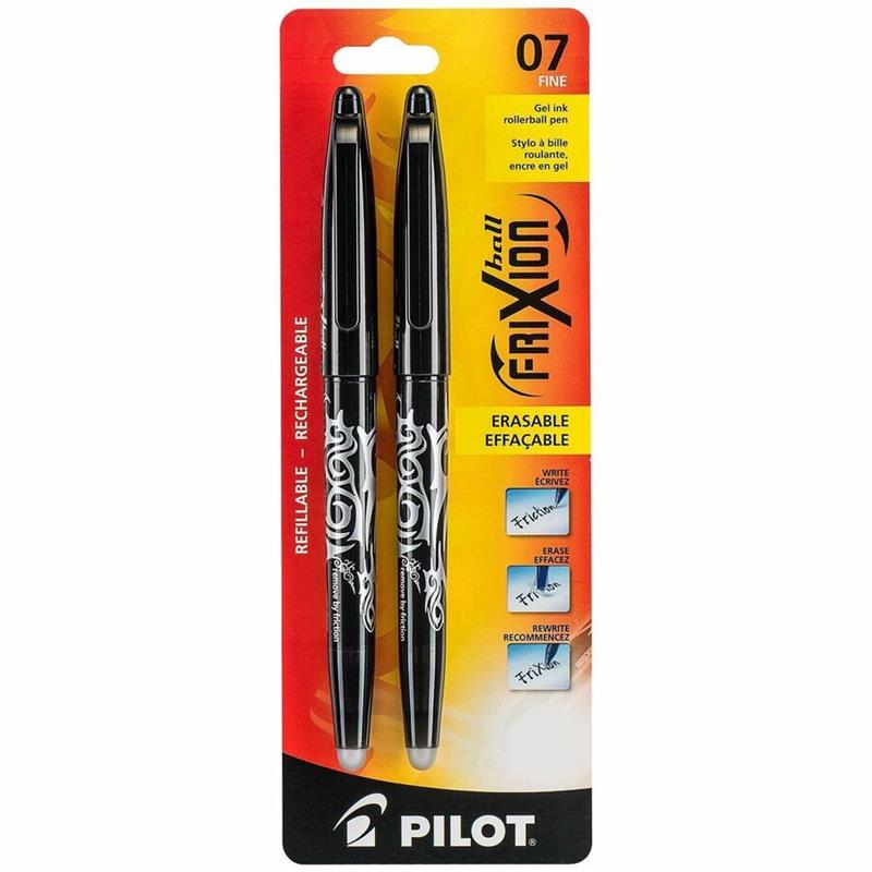 Image PEN GEL ERSBL 0.7 BLK 2/PK FRIXION (2)