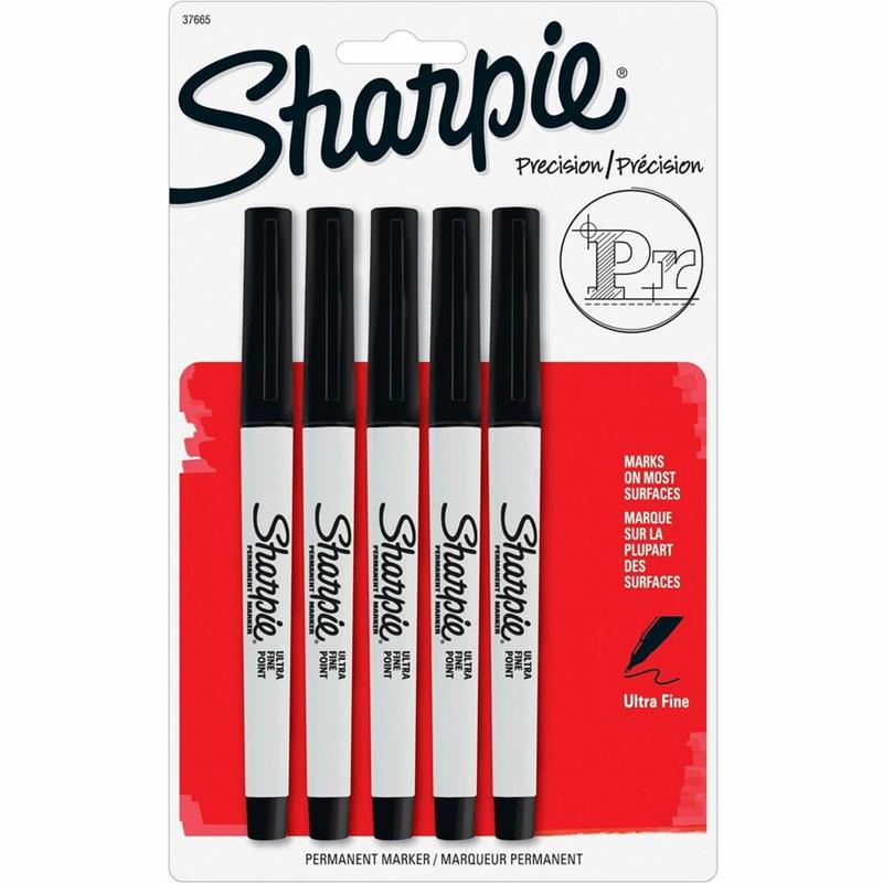 Image MARKERS PERM ULTRA FINE BLK 5/PKG (5)