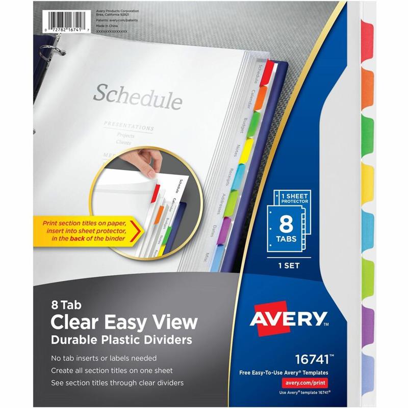 Image Clear Easy View Durable Plastic Dividers