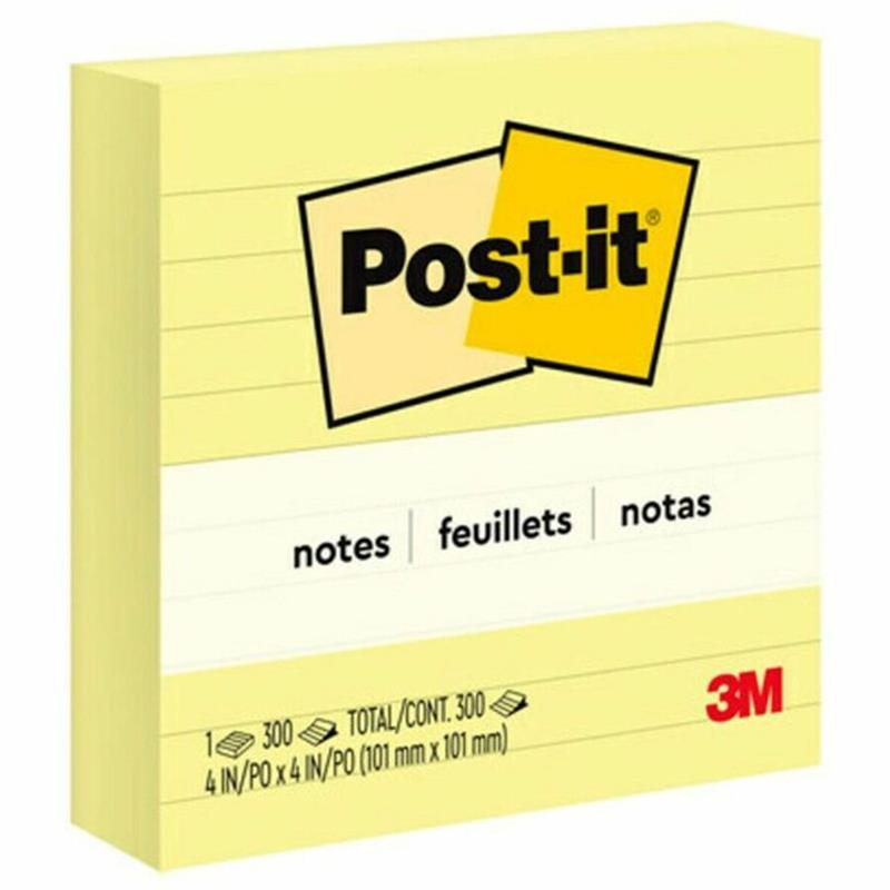 Image POST-IT YELLOW RULED 300S NOTE PAD 4X4