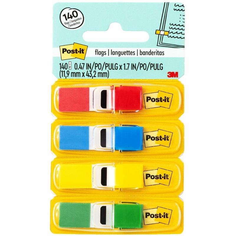 Image POST-IT ASS. COLORS FLAG CARD @140