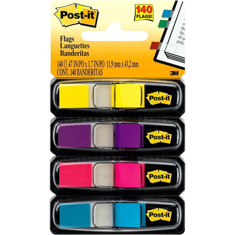 Image POST-IT ASS. BRIGHT COLORS FLAG CARD (4)