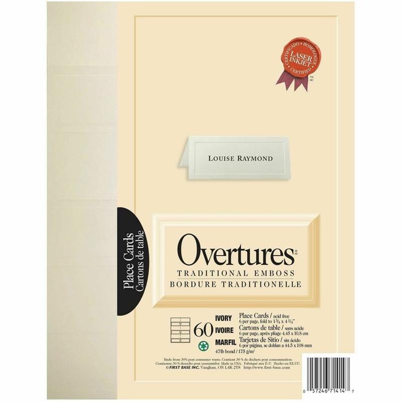 Image PLACE OVERTURE CARD  IVORY (60)