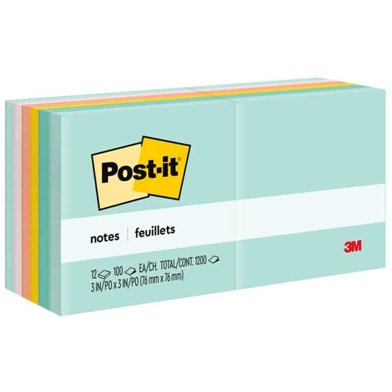 Image POST-IT 3X3 BEACHSIDE CAFE N-PAD (12)