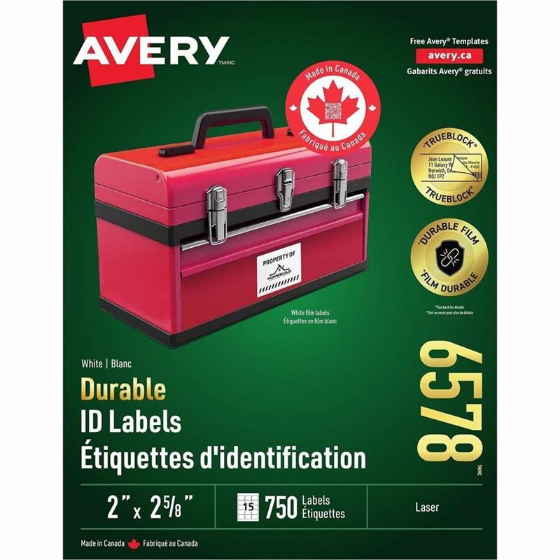 Image TrueBlock™ White Durable Labels