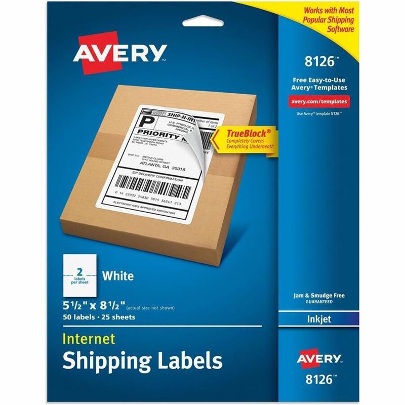 Image TrueBlock™ White Rectangle Labels
