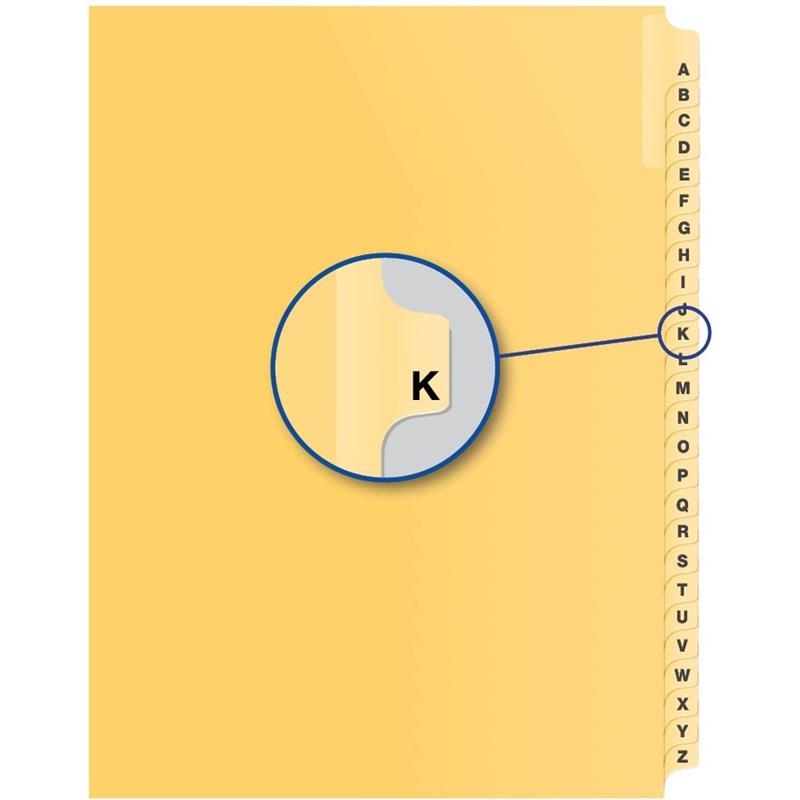 Image Alphabetical Litigation Index Dividers