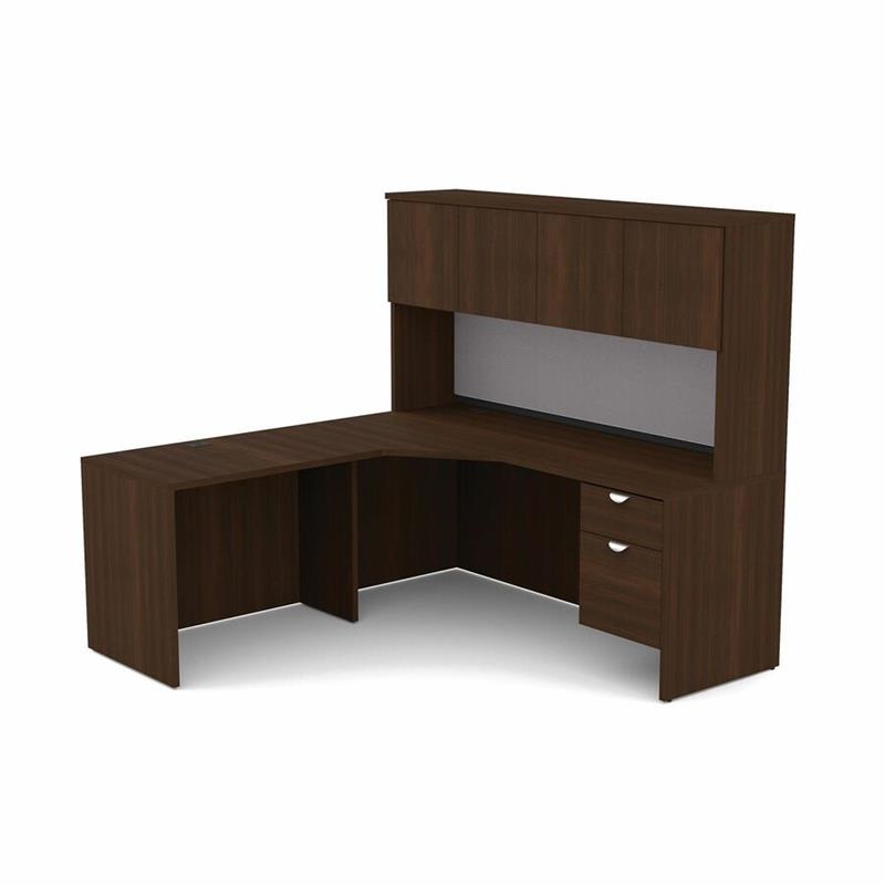 Image L-Shape Workstation with Left Bridge Return