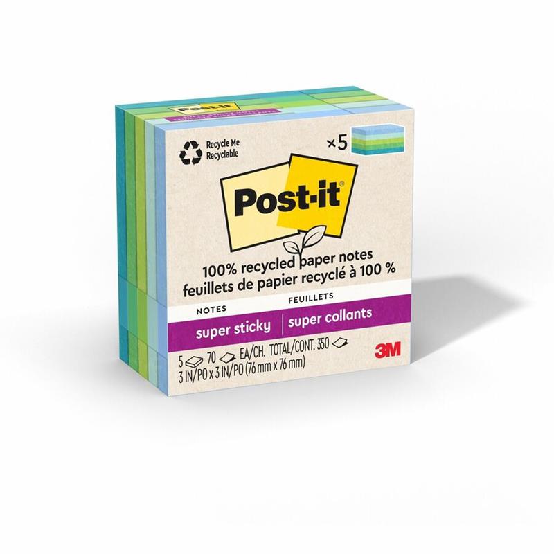 Image Post-it® Super Sticky Recycled Notes – Oasis Collection