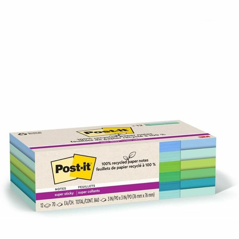 Image Post-it® Super Sticky Recycled Notes – Oasis Collection