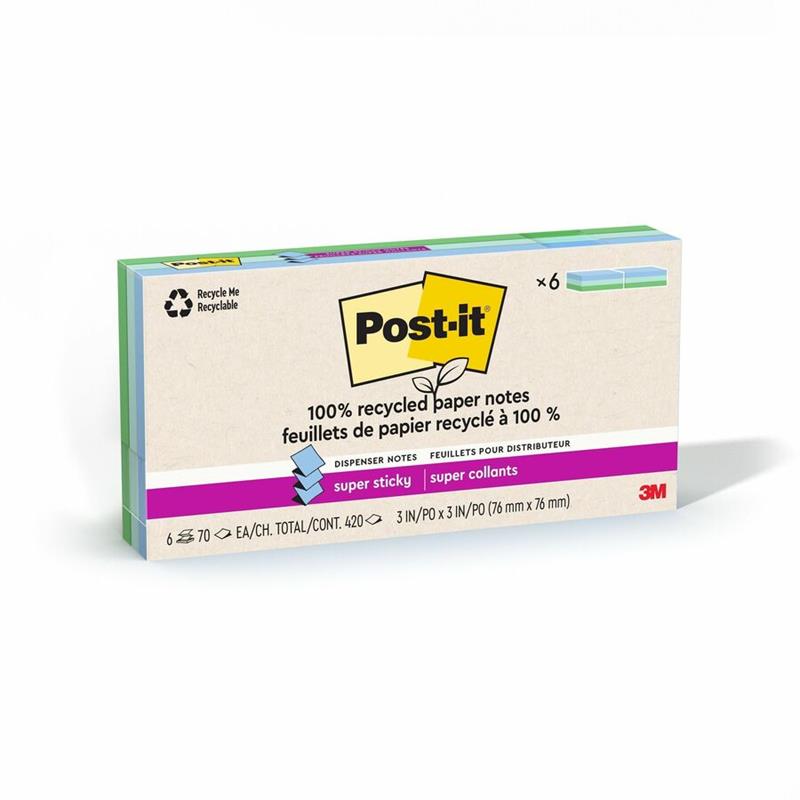 Image Post-it® Super Sticky Recycled Notes – Oasis Collection